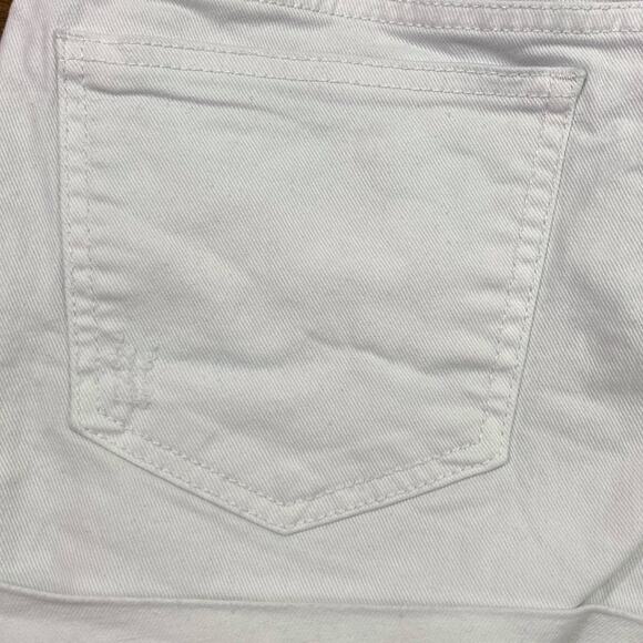 Aeropostale Distressed Denim Tomboy Shorts Size 4 White Measurements Included - Picture 6 of 12